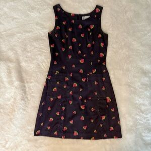 Vintage Lilly Pulitzer Navy Sheath Dress White Label Watermelon Sleeveless